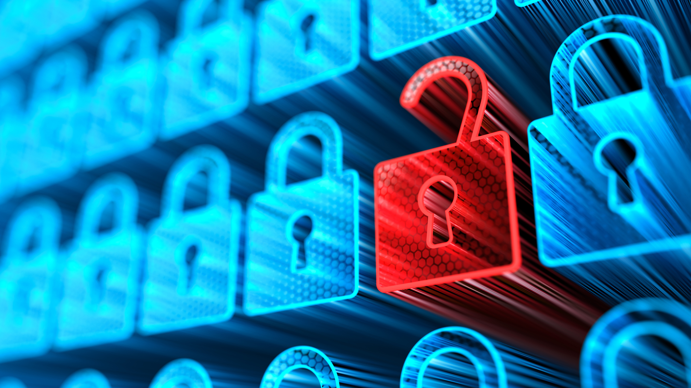 Concept of a digital Lock Cyber internet security and privacy concept