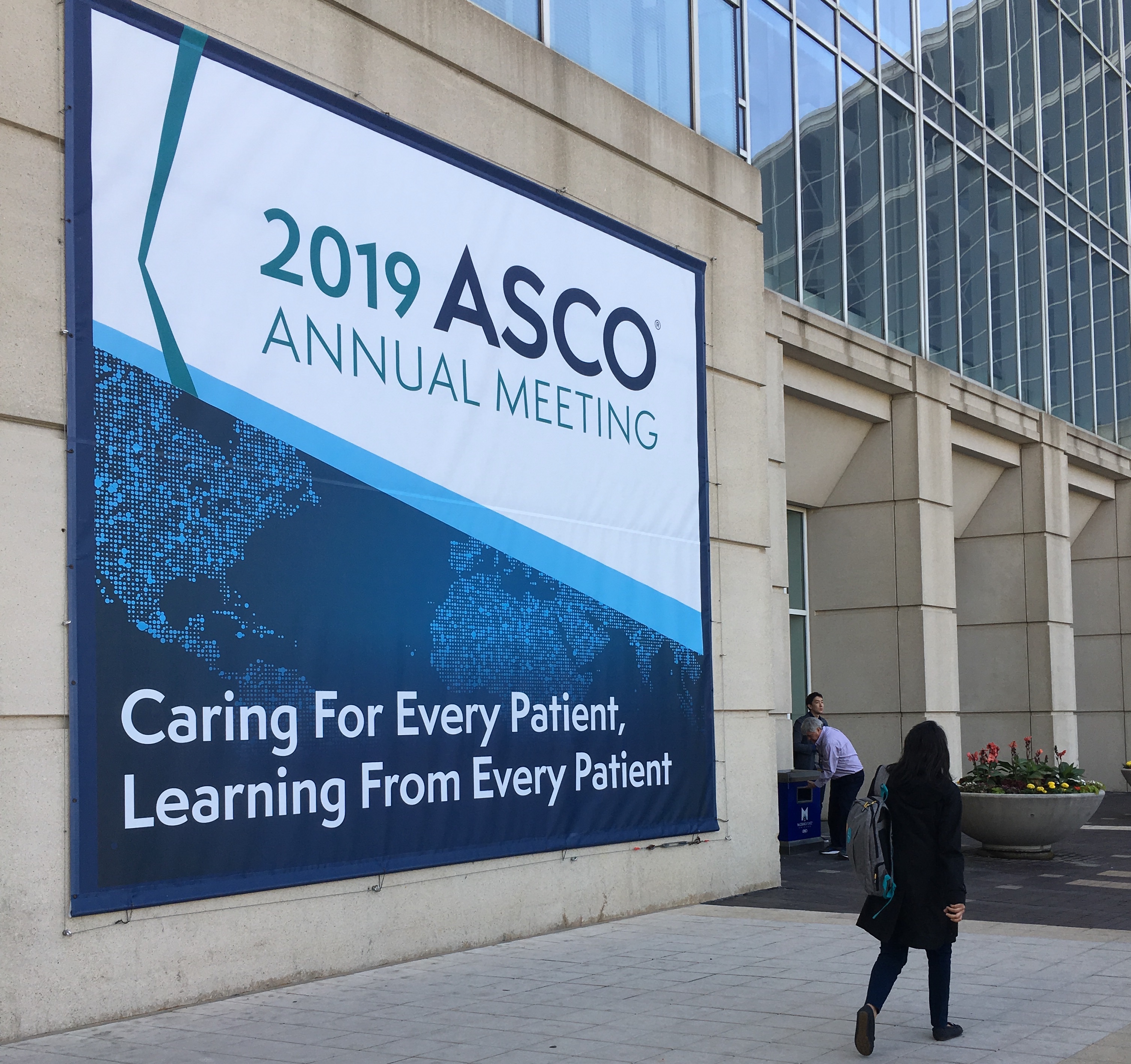 ASCO 2019 sign outside McCormick Place