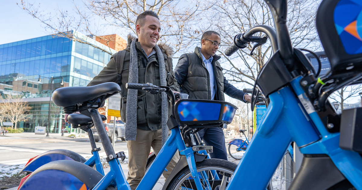 Biogen employees on bikesfossil fuel plan announced