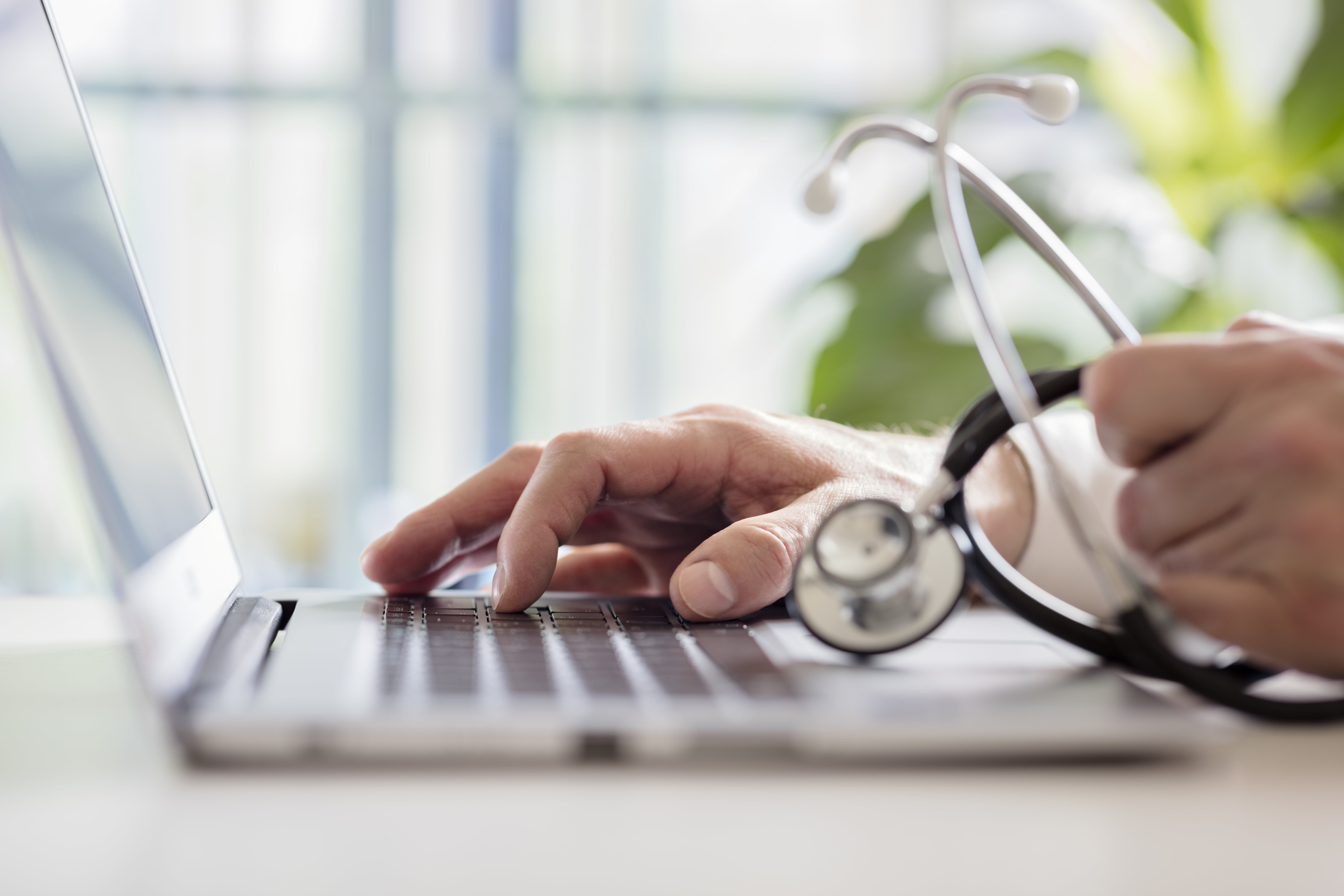 Doctor computer medical records