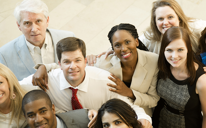 Diverse group of employees
