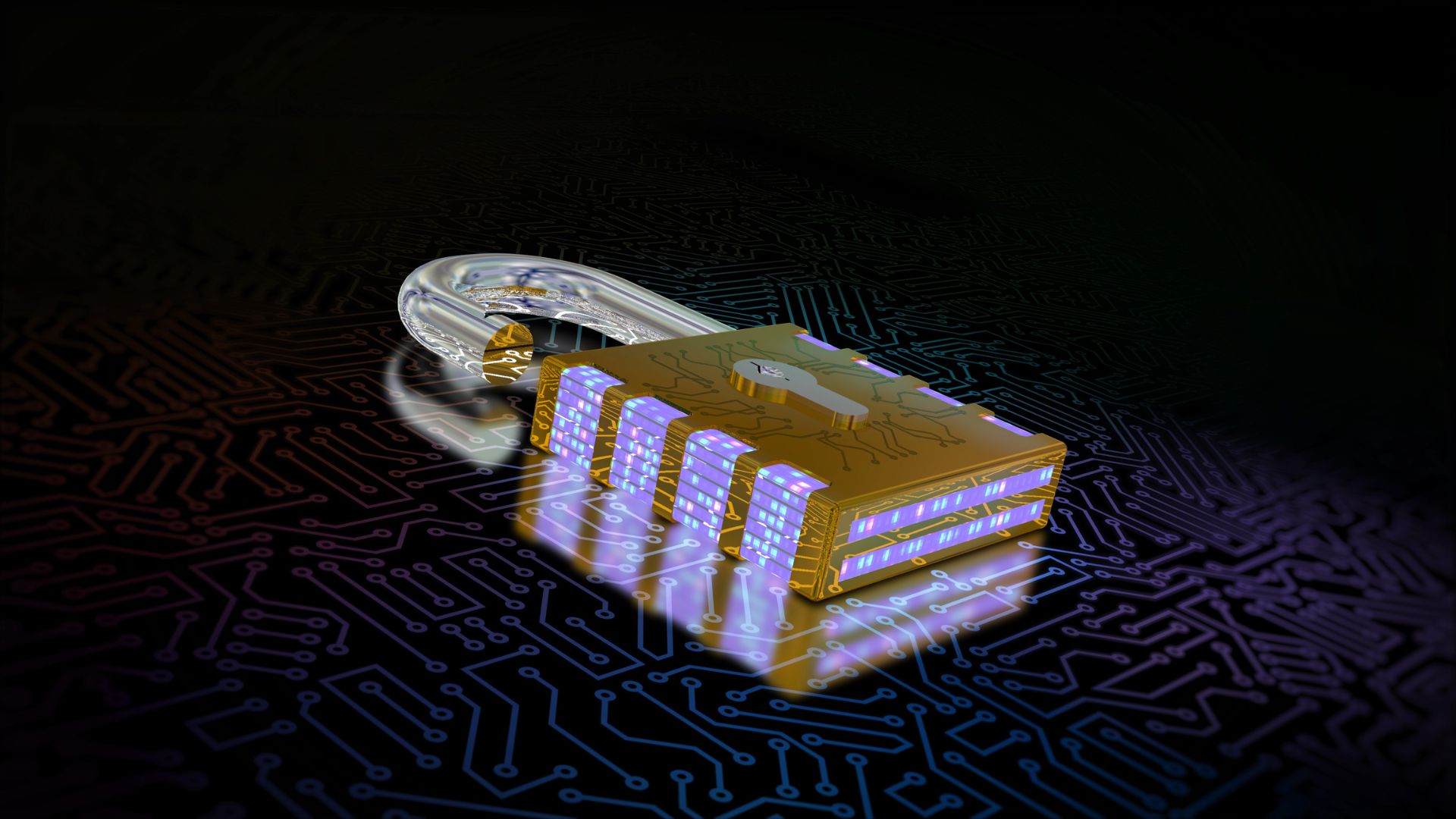 3D rendering of a lock