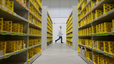 Amazon Pharmacy medication shelves in a fulfillment center